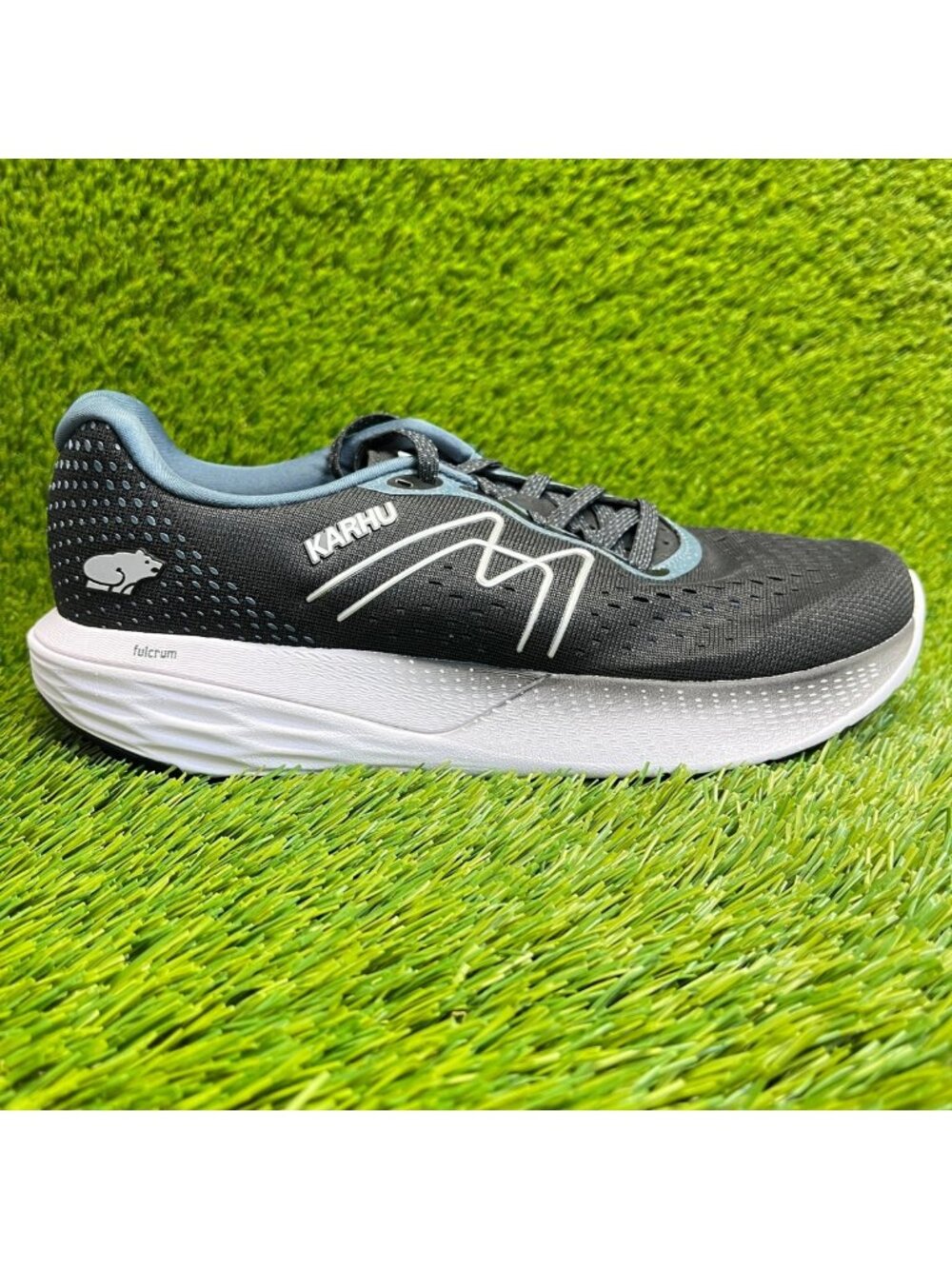 Karhu Ikoni Ortix Mens Size 8.5 Black White Blue Athletic Running Shoes Sneakers